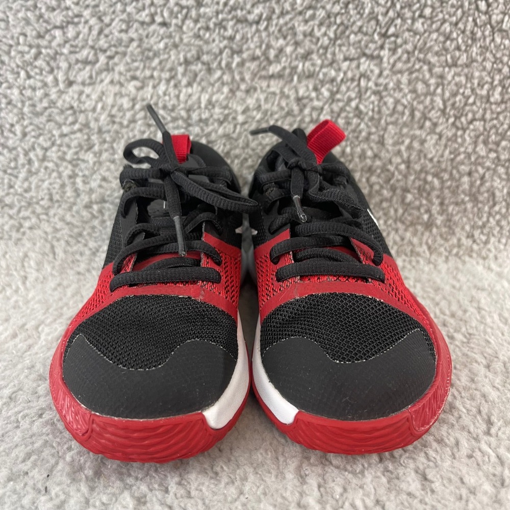 Nike Zoom Assersion Kids 10.5C Black Red Basketball Mid Top Shoes 918384-009 - Picture 2 of 9